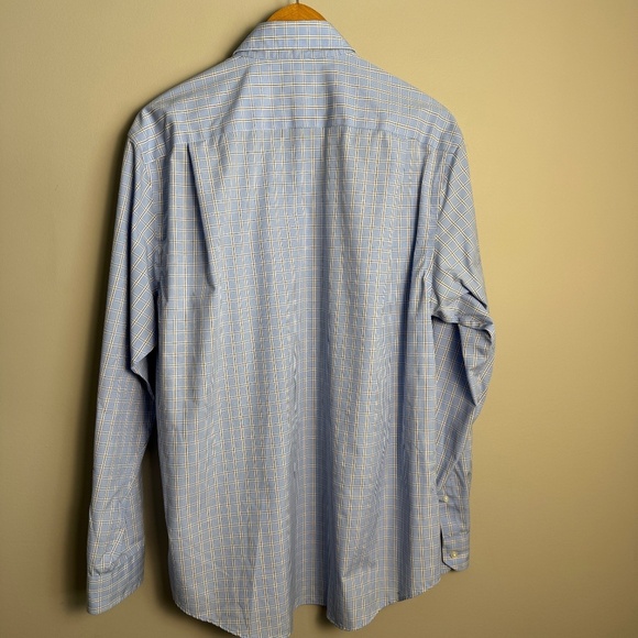 Joseph Abboud Men's Long Sleeve Button Up Shirt Check Blue‎ Size X-Large Pocket - Picture 5 of 12